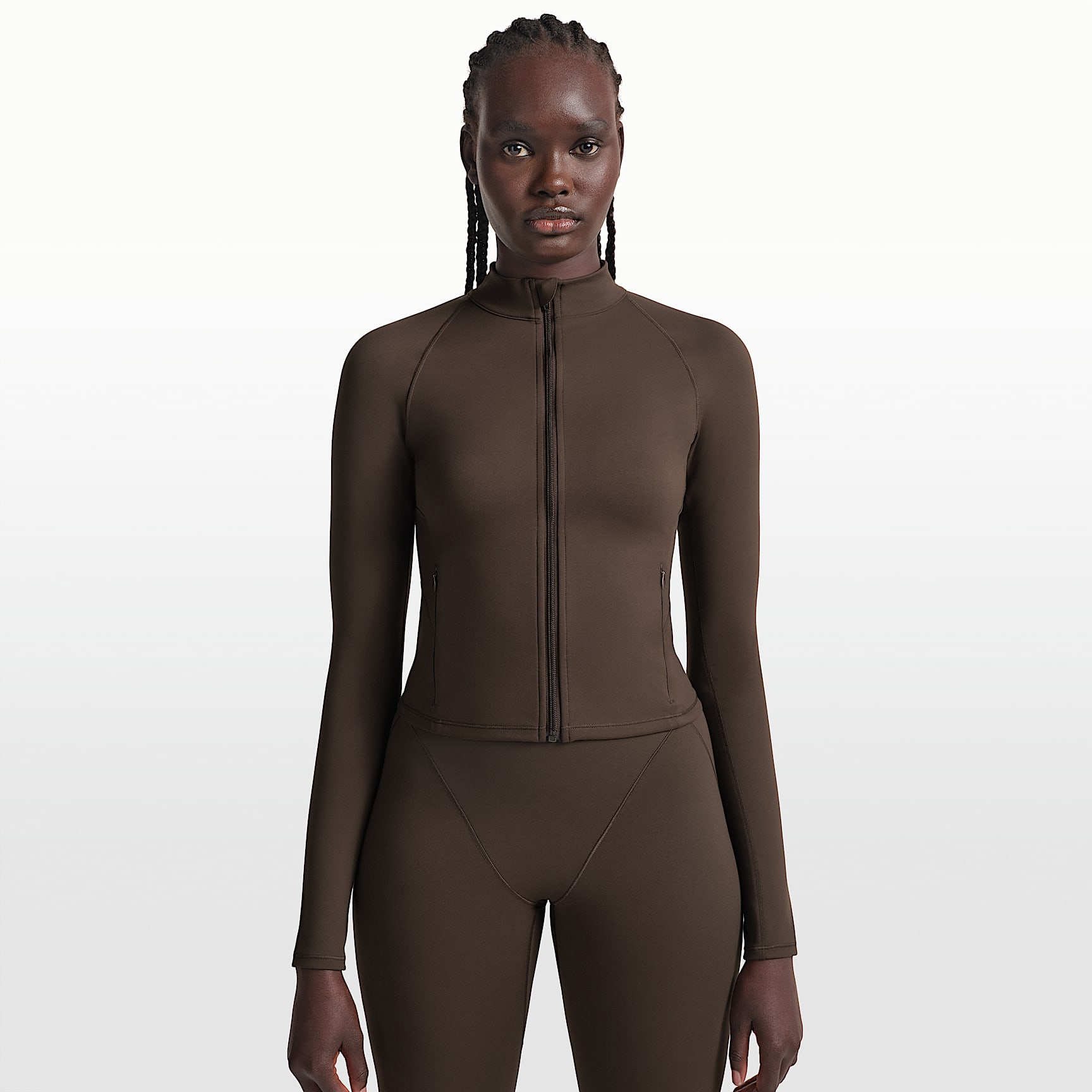 NikeSKIMS Matte Women's Mock-Neck Full-Zip Jacket. Nike.com